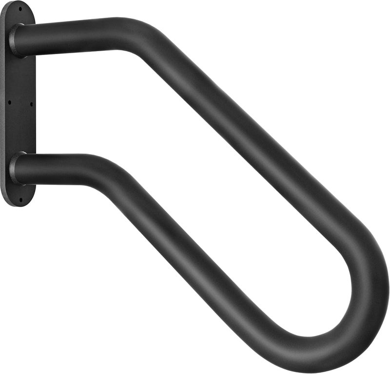 ZOOKASEA Hand Rails for Outdoor Steps, Exterior 1-3 Steps Handrails, Wrought Iron Heavy-Duty Stair Railing, U-Shaped Rail for Garage, Porch, Deck, and Garden (Upgrade) - Image 1